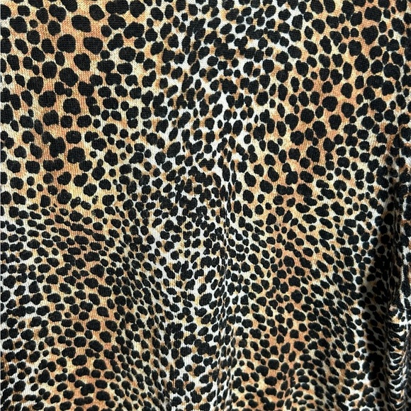 Equipment Femme Sweater Leopard Cheetah Animal Print 100% Wool Women's Size S - Picture 4 of 10